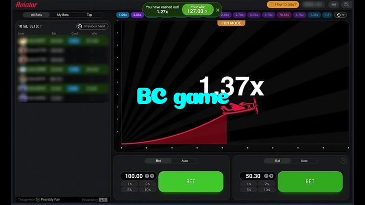 BC game casino presented on mobile device in Pakistan with slots and live games